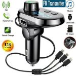Chargeur De Voiture Multifonction - Bluetooth - Lecteur Mp3 - Transmetteur FM Avec 3 Ports
