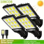 Pack De 4 Lampadaires Solaire Exterieur - Detecteur De Mouvement - 3 Modes - Étanche - SENSOR STREET LAMP