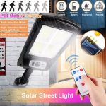 Projecteur Solaire Led - Étanche - Capteur de Mouvement - 3 Modes + Télécommande