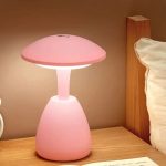 Lampe De Table LED Sans Fil - 3 Modes - Interrupteur Tactile - Rechargeable - Rose