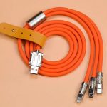 Câble De Chargement USB - Multi 3 en 1 - Micro USB/Type-C/Iphone Android - Charge Rapide - Câble De Données Du Chargeur De Téléphone - Longueur 1,2 Mètres – Image 2