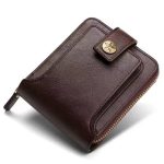 Portefeuille Classique en Cuir PU Pour Homme – Moraillon Court et Fermeture Éclair – Haute Qualité et Multi-Poches - Marron foncé – Image 10