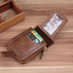 Portefeuille Classique en Cuir PU Pour Homme – Moraillon Court et Fermeture Éclair – Haute Qualité et Multi-Poches - Marron – Image 3