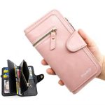 Nouveau Portefeuille Pour Femme Avec Porte-Monnaie - Cuir Synthétique - Multifonction - Grande Capacité - Rose
