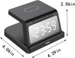 Station De Recharge Sans Fil Avec Réveil Sans Fil Sécurisé - Acrylique - Rechargeable-LED-Noir – Image 16