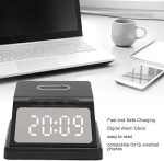 Station De Recharge Sans Fil Avec Réveil Sans Fil Sécurisé - Acrylique - Rechargeable-LED-Noir – Image 11