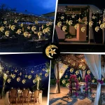 Guirlande Lumineuse Étoiles et Lune - LED - 5 Mètres sur 1 - Fenêtre - 8 Modes D'éclairage – Image 6