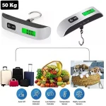 Pèse bagages Électronique T - LCD - 50 kg x 10 g -  Arrêt Automatique - Gris - Noir