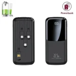 Nouvelle Batterie Externe Haute Capacité - 20 000 MAh - Charge Rapide - Écran LED - Port USB-C PD - 22,5 W - Quatre câbles Intégrés