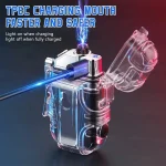 Mini Briquet Électrique – Rechargeable – Étanche – Lampe Torche Led – 3 modes - Support Porte-Clés – Image 4