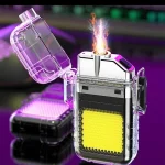 Mini Briquet Électrique – Rechargeable – Étanche – Lampe Torche Led – 3 modes - Support Porte-Clés – Image 9