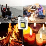 Mini Briquet Électrique – Rechargeable – Étanche – Lampe Torche Led – 3 modes - Support Porte-Clés – Image 15