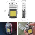 Mini Briquet Électrique – Rechargeable – Étanche – Lampe Torche Led – 3 modes - Support Porte-Clés – Image 11
