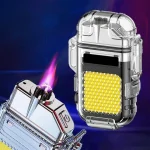 Mini Briquet Électrique – Rechargeable – Étanche – Lampe Torche Led – 3 modes - Support Porte-Clés – Image 3