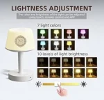 Lampe Coran LED Bluetooth SQ917 avec Haut-Parleur & Azan Automatique – Rechargeable USB – Blanc & Or – Image 3