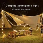 Guirlande De Fête Décoratif Forme Boule - Étanche - 8 Modes D'éclairage - 10 M - Jaune – Image 13