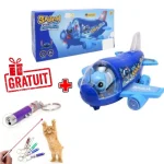 Avion Cascade Électrique Stitch – Pour Enfants - Lumières, Musique et Rotation 360° + Laser Pointer Gratuit