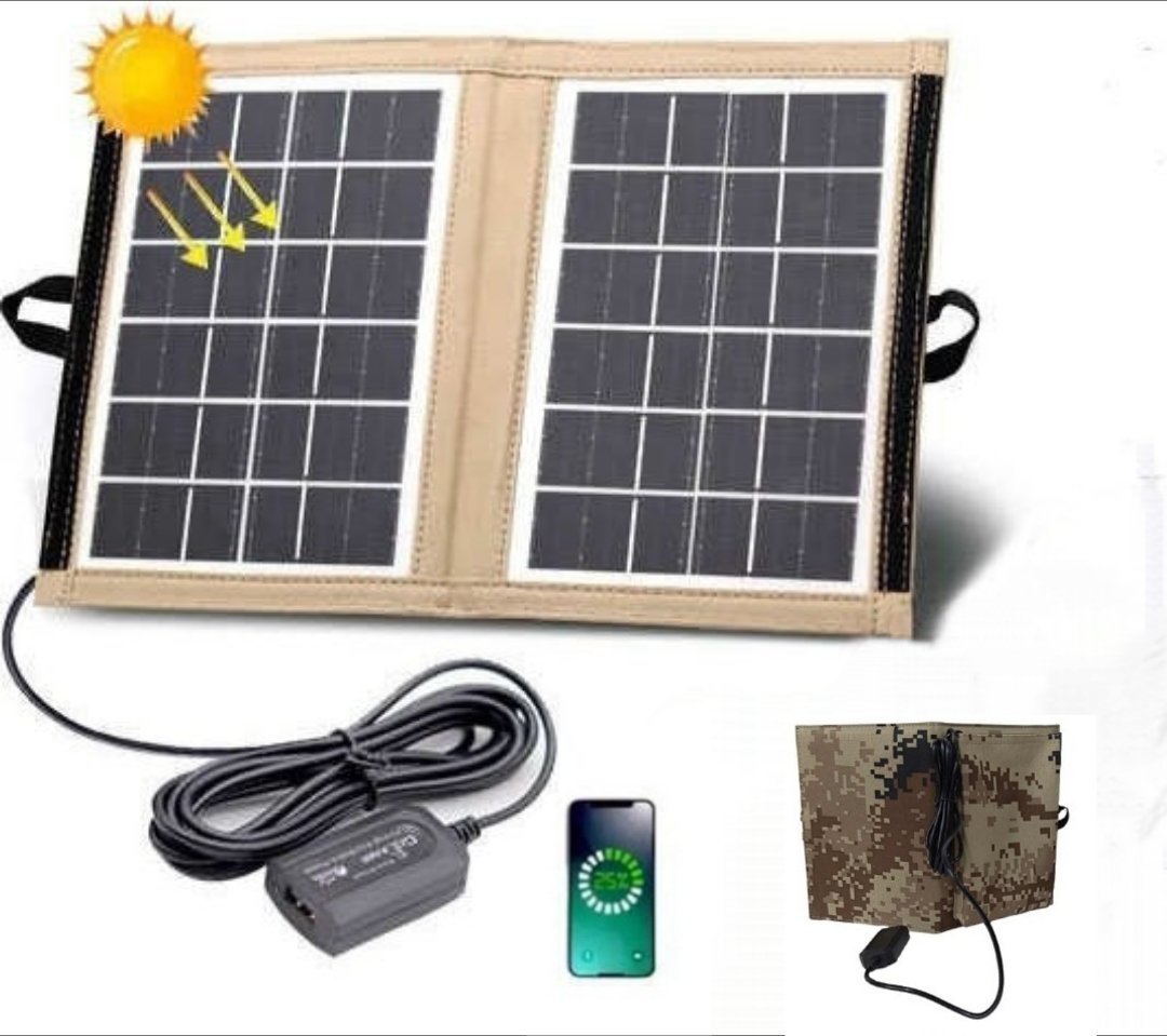 1000155512.jpg Panel De Charge Solaire - 6V -Chargeur Solaire Portable Avec Port USB Pour iPhone Smartphones Tablette – Image 1