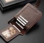 Portefeuille Classique en Cuir PU Pour Homme – Moraillon Court et Fermeture Éclair – Haute Qualité et Multi-Poches - Marron foncé – Image 3