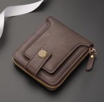 Portefeuille Classique en Cuir PU Pour Homme – Moraillon Court et Fermeture Éclair – Haute Qualité et Multi-Poches - Marron foncé – Image 2