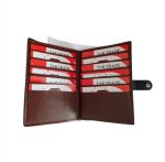 Porte Papier Voiture Avec Porte feuilles Et Porte-cartes 3en1 - Qualité Supérieure - Marron – Image 4