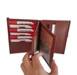 Porte Papier Voiture Avec Porte feuilles Et Porte-cartes 3en1 - Qualité Supérieure - Marron – Image 3