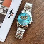 Montre De Luxe Tissot Gentleman Powermatic - Cœur Ouvert - Haute Qualité - Résistante à L'eau - Bleu