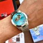 Montre De Luxe Tissot Gentleman Powermatic - Cœur Ouvert - Haute Qualité - Résistante à L'eau - Bleu – Image 4