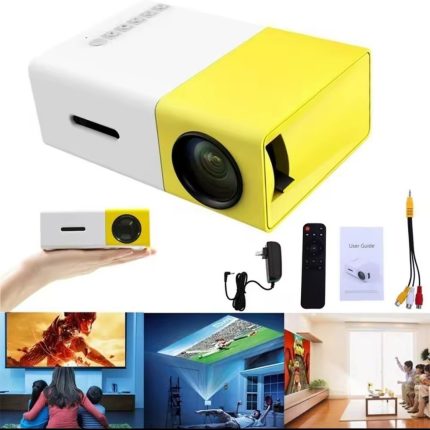 Mini Projecteur Portable - Home Party Theater - LED LCD - Rechargeable - Multicouleur - Télécommande