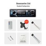 Poste Radio Voiture Lecteur MP3 avec Support pour Téléphone -Bluetooth-USB SD – Image 9
