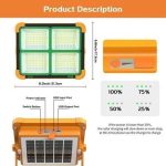 Lampe Solaire Portable Amovible - Avec Crochet - Réutilisable - Étanche - Avec Support - Télécommande – Image 2