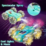 Voiture Télécommandée Avec Rotation à 360 Degrés - Musique Et Lumières - Vapeur – Image 8