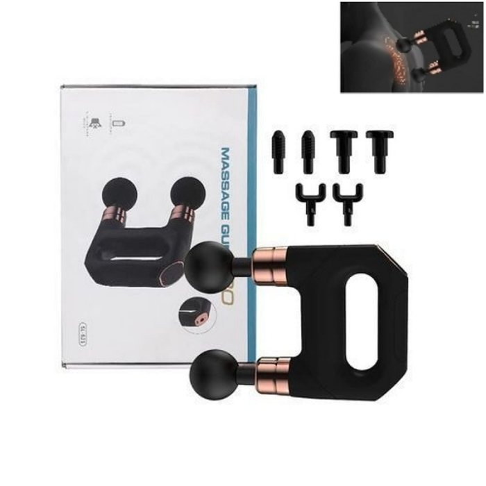 1729419679771.jpg Pistolet de Massage Électrique Professionnel - Rechargeable - Thérapie Efficace – 7 Vitesse - 4 Tête – Image 1