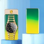 Briquet avec Montre Coupe-vent - Portable - Multifonctionnel Pour Une Uilisation Intérieure et Extérieure - Bleu