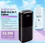 Nouvelle Batterie Externe Haute Capacité - 20 000 MAh - Charge Rapide - Écran LED - Port USB-C PD - 22,5 W - Quatre câbles Intégrés – Image 6