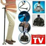 Canne De Marche Intelligente Avec Lumière LED - Double Poignée Pliable Avec Alarme - Réglable - Multifonction – Image 2