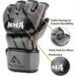 Gants De Protection MMA Professionnelle -  Taille M - Haute Qualité - Noir (Copie) – Image 3