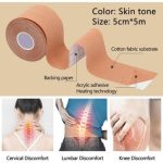Generic Bande Anti-douleur Et L'inflammation Kinesiology Tape 5m x 5cm - Beige – Image 2