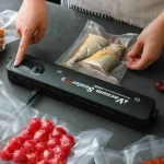 Pack De Cuisine - Machine à Sceller Les Aliments Sous Vide Avec 10 sachet sous vide Gratuit + Lave Verre + Balance De Cuisine + Ciseaux À Légumes 5 En 1 Cadeau – Image 5