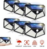 Pack de 6 Lampe Solaire Avec Détecteur De Mouvement - 3 Modes - Étanche