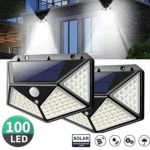 Pack de 2 Lampe Solaire Avec Détecteur De Mouvement - 3 Modes - 100 Led - Étanche