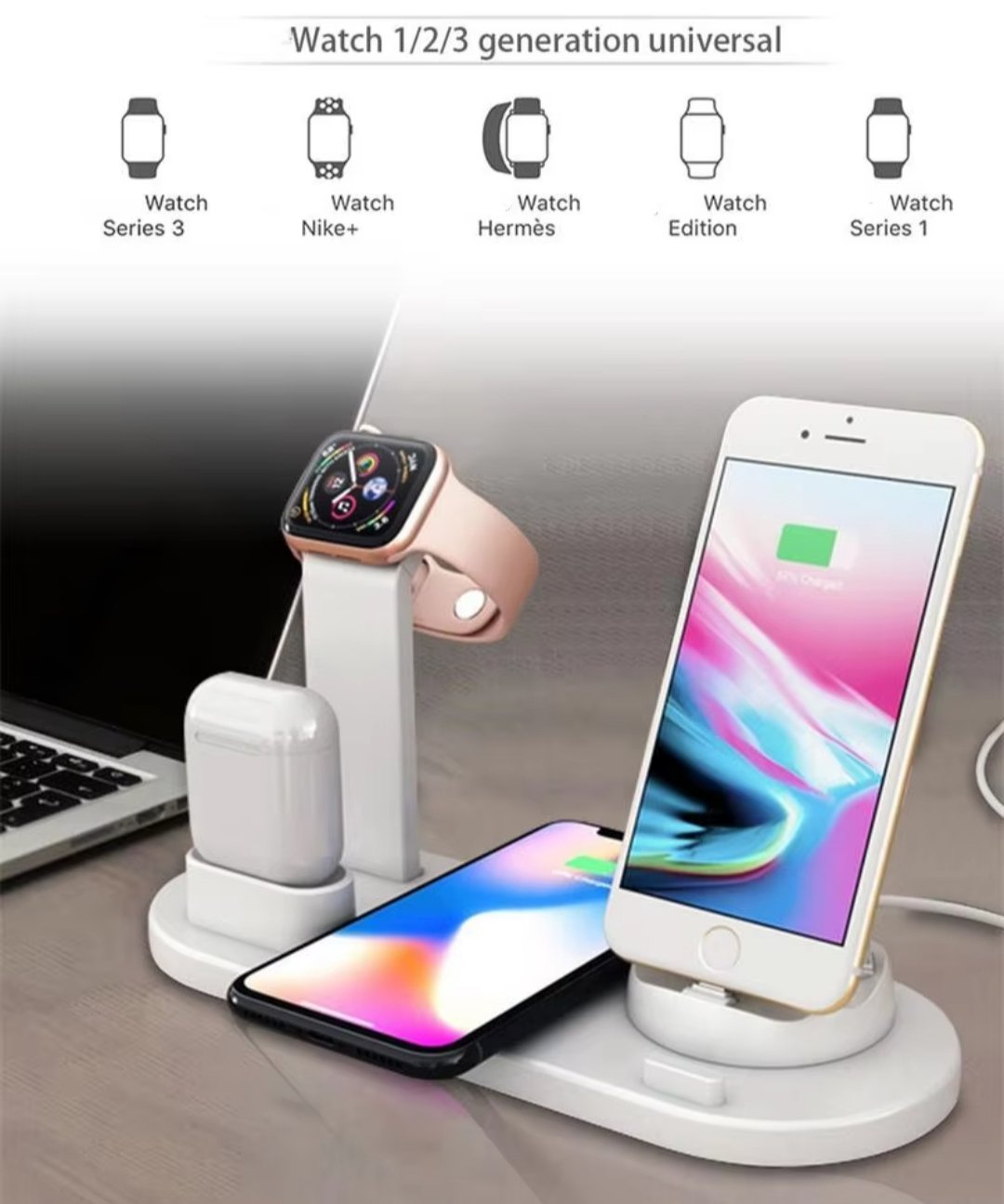 20241103_153423.jpg Chargeur Rapide - Compatible Iphone & Android - Multifonction - Blanc – Image 1