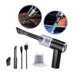 Aspirateur Portable - Avec Pistolet Rechargeable - Pour Animaux -  Voitures - et Maison - Noir