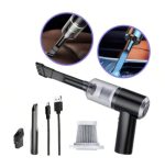 Aspirateur Portable - Avec Pistolet Rechargeable - Pour Animaux -  Voitures - et Maison - Noir