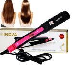 Plaque De Lissage Professionnelle - Céramique - Noir et Rose