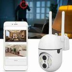 Caméras De Surveillance Externes - Protection de Sécurité - Suivi Automatique - Zoom Numérique 4X - Version Nuit Pour Usage Intérieur - Audio et Vidéo