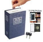 Coffre-Fort Créatif En Forme Livre - Avec 2 Clés - 11.4/8.4/5 Cm - Bleu