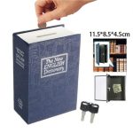 Coffre-Fort Créatif En Forme Livre - Avec 2 Clés - 11.4/8.4/5 Cm - Bleu