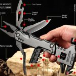 Pince Portative Multifonctions - Acier Inoxydable - Marteau Multi-Outils - Avec Gaine en Nylon