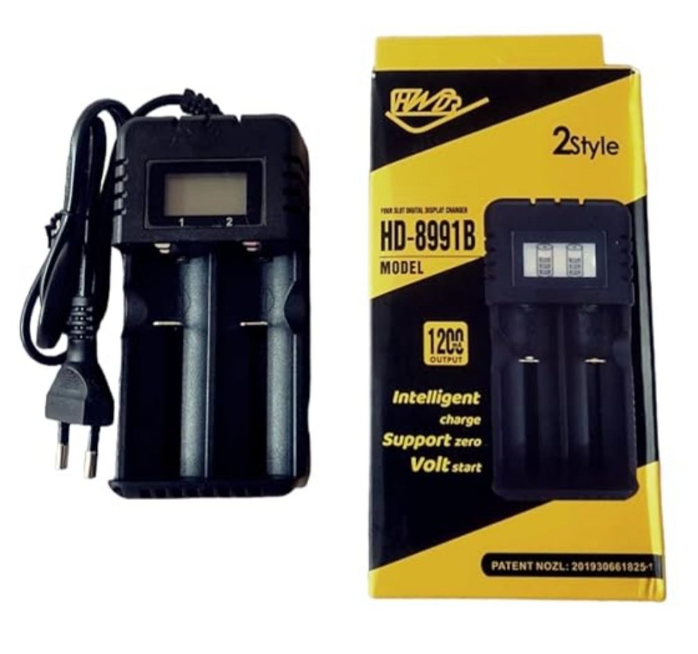 20241208_160222.jpg Chargeur De Piles - 2 Prise Emplacements Pour Batterie au Lithium - Lecteur - HD-8991B – Image 1